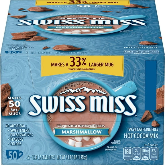 Swiss Miss Marshmallow Hot Cocoa Mix, 1.38 oz., 50 ct.