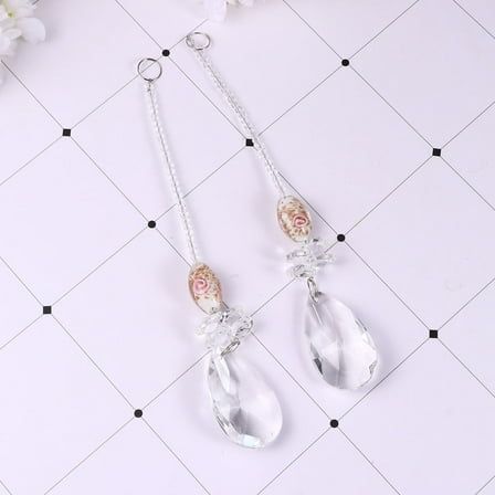 MLINS  2 PCS Crystal Lighting Pendant Path Prism Hangings Decorations Chandelier
