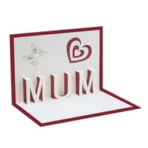 perfeclan Card, Popup Card, Birthday Card for Mom from Daughter Son, Decorative Thank You Card for Party New Year Holiday