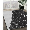 thumbnail image 3 of Ahgly Company Tapis d'Intérieur Lavable en Machine Carré Transitionnel Gris Minuit, 3 Pieds Carré, 3 of 7