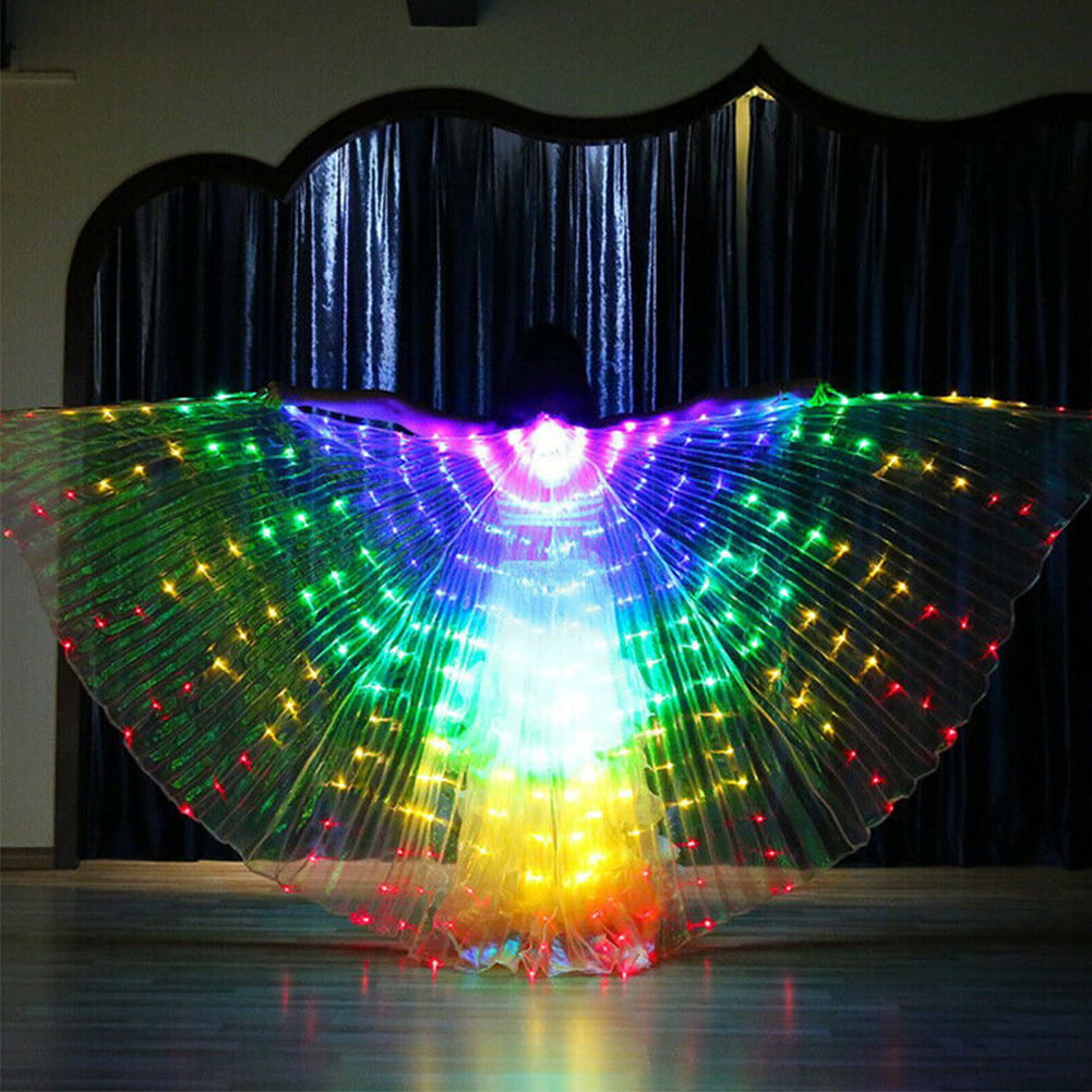 Adulte Bar Light Up Glowing Stage Wear Belly Dance Performance Accessoires DEL Wing 