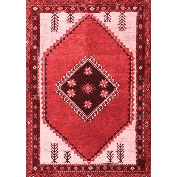 Ahgly Company Indoor Rectangle Persian Red Traditional Area Rugs, 5' x 8'