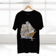 thumbnail image 6 of Ship Graphic Unisex 100 Cotton T-Shirt with Gold Frigate Art Design 6, 6 of 18