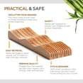 Bambusi InDrawer Bamboo Knife Block Design to Hold 1015 Knives (Not