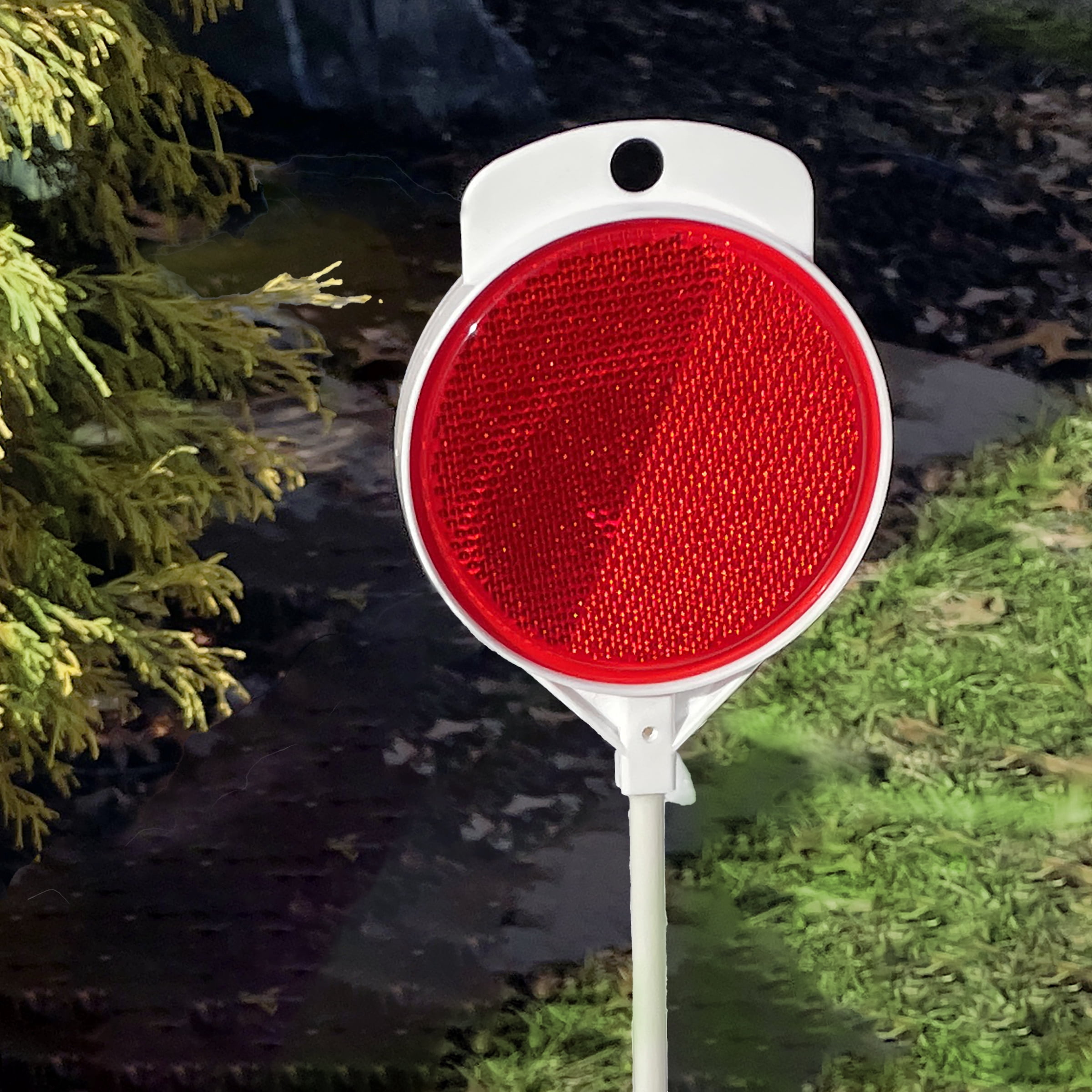 Loud & Clear - Reflective Driveway Markers,  Red, 36-48" Adjustable Height - Fiberglass Double Sided Reflective Post