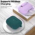 thumbnail image 3 of Funda de silicona ATUAT AirPods Pro de 1.ª y 2.ª generación, color verde medianoche, 3 of 8