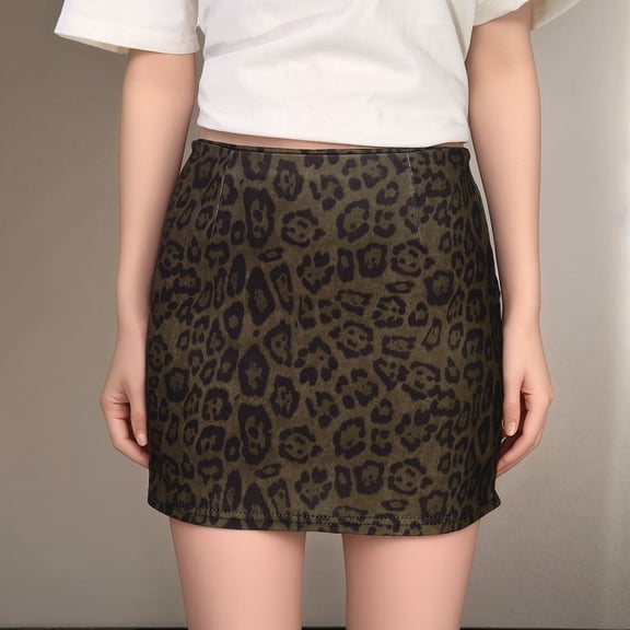 MEZZALL Girls Skirts Kids Girl's Elegant Leopard Print Mini Skirt Bodycon Short Skirt Mini For Classic Summer Children Dance Sports for Birthday Holiday