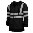 thumbnail image 3 of Miluxas Men's Cycling Running Rain Jacket Clearance Lightweight Waterproof Biking Hiking Windbreaker Raincoat Reflective Packable Black XXXL, 3 of 6