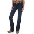 thumbnail image 3 of wrangler women's cash mid rise boot cut ultimate riding jean, dark indigo cross bl, 5w x 30l, 3 of 3