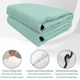 thumbnail image 4 of Queen Quilt Set 90''x96'', Linen Mint Green Lightweight Bedspread Coverlet Set with 2 Pillow Shams, Modern Minimalist Pure Solid Color Breathable All Season Quilt Bedding for Bedroom/Guest Room, 4 of 9