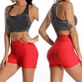 thumbnail image 4 of Rawiri Pantalones cortos deportivos para mujer, cintura alta, textura de burbuja, pantalones cortos ajustados para levantar glúteos y fitness, 4 of 5
