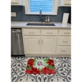 thumbnail image 3 of Medium White Poodle Poinsettas Machine Washable Memory Foam Mat, 3 of 4