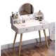 thumbnail image 1 of Tocador Docker de madera con espejo, 2 cajones, color blanco, 73 x 60 x 40 cm, 1 of 1