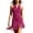 *Hot Pink, variant on VBVC Women's Faux Suede Halter Neck Mini Dress , Ladies' V-Neck Fringe Hem Western Dress , Festival Party Bodycon Dresses For Women,Army Green,S-2XL