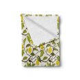 thumbnail image 2 of Lemons Soft Flannel Fleece Throw Blanket, Bloomless Lemon Tree with Ripe Fruits and Lobed Leaves Illustration, Cozy Plush for Indoor and Outdoor Use, 60" x 80", Olive Green and Yellow, by Ambesonne, 2 of 6