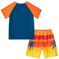 thumbnail image 5 of Lanbubble Boys Two Piece Rash Guard Swimsuits Sets Bathing Suits with Trunks 4-10 Years, 5 of 6
