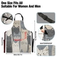thumbnail image 3 of Yayeee Chief Kitchen Apron with Pockets for Cooking Water Resistant Unisex Adjustable Neck Strap, Blue Cute Cats, 3 of 7