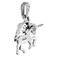 thumbnail image 2 of Small 3/4 inch Sterling Silver Prancing Unicorn Pendant for Women Diamond-Cut Oxidized finish NO Chain, 2 of 3