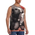thumbnail image 2 of Kdxio Heart Guinea Pig Couple for Men's Muscle T-shirt,Sleeveless for Workout Running Athletic Gym Lounge Casual, 2 of 5