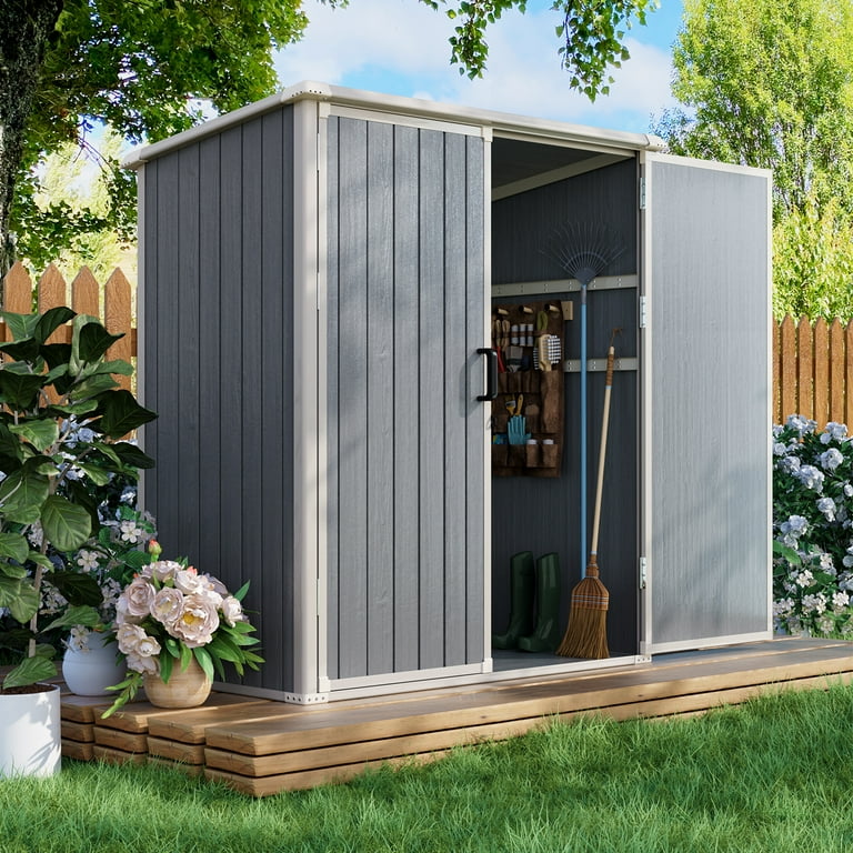 Sunmthink BIG YARD SAVER, 5.0' X 3.1' Resin Shed with Base