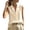 Khaki, variant on Women's Cotton Linen Sleeveless Blouse, Notched Button-Down Shirt, Loose Fit Casual Daily Office Wear Top