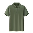 thumbnail image 4 of YAYUBA Boys Short Sleeve Polo Shirts Kids Casual V-Neck School Uniform Golf Pique Polo Shirt Back To School Preppy Clothes, 4 of 4