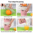 thumbnail image 5 of Manual Juicer, Hand Press Citrus Juicer Extractor for Oranges Lemons, Compact 16x8 Cm Light Green, Non-electric & Easy Clean, Efficient for Fresh Juice at Home, Kitchen, Camping, Travel, 5 of 6