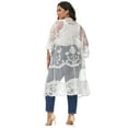 thumbnail image 7 of Women's Plus Size Kimono Floral Lace Cardigan Beach Cover Up Swimsuit, 7 of 7