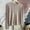 Yellow, variant on EchfiProm Womens Long Sleeve Tops Coffee Loose Cardigan Casual Ribbed Crew Neck Solid Sweater for Ladies