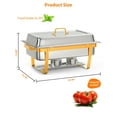 thumbnail image 7 of Yeshouse 8 Quart Stainless Steel Chafing Dishes - Folding Frame Food Warmers for Parties and Catering, 7 of 7