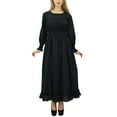 thumbnail image 3 of Bimba Women's Cotton Smocked Waist Long Casual Maxi Dress, 3 of 7