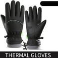 thumbnail image 6 of Waterproof Winter Gloves for Men Warm, Ant-Slip Ski Snow Cycling Running Cold Weather Long Fleece Lining, 6 of 8