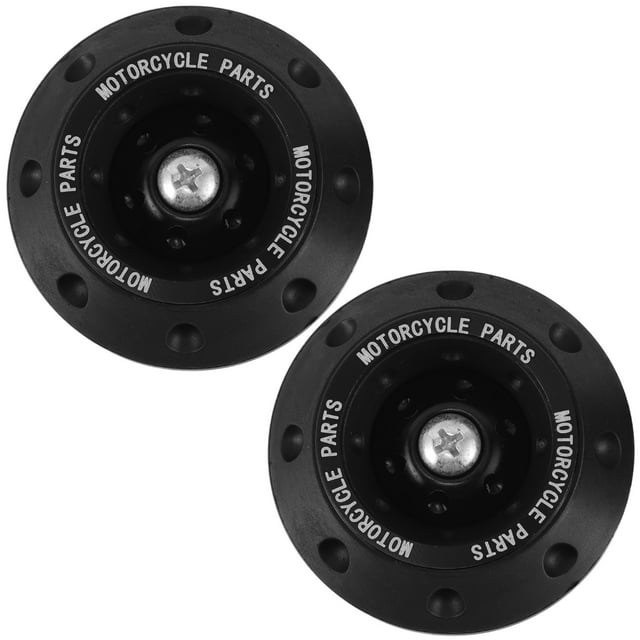 Aluminum Motorcycle Axle Fork Protectors Wheel Crash Protector Falling Protection Aluminum Wheel Frame Slider For Motorbikes Scooters Mopeds Black