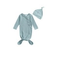 thumbnail image 1 of goowrom Sac de Couchage et Bonnet pour Bébés, Couleur Unie, Manches Longues, Col Rond, 1 of 6