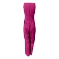 thumbnail image 4 of Women's V-Neck Sleeveless Wide Leg Jumpsuit - Adjustable Waist Romper for Summer Casual Wear, 4 of 4