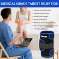 thumbnail image 2 of Knee Ice Pack Wrap - Cold/Hot Gel Compression Brace Support For Swelling, Knee Surgery, Meniscus Tear, ACL，MCL, PCL, Women, Men (Blue), 2 of 6