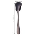 thumbnail image 2 of Hoshen 3 cucharas de helado de acero inoxidable de 5,3 pulgadas, cuchara de acero inoxidable para té, azúcar, espresso, cuchara para agitar, perfecta para bebidas frías, postres, fiestas, color negro, 2 of 5