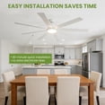 thumbnail image 1 of EDTara Indoor/Outdoor 72 Inch Ceiling Fan, Features Remote, 3 Cct Light Settings, 8 Blades, and 6-Speed Reversible Dc Motor, 1 of 7