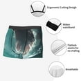 thumbnail image 3 of Kdxio Men's Boxer Briefs with Surfing Shark Print - Comfortable and Breathable Underwear for Everyday Wear, 3 of 5