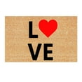 EQWLJWE Valentine's Day Heavy Duty Coir Doormat with Nonslip Vinyl Backing, Mat Outdoor