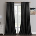 thumbnail image 2 of Cortinas opacas HOMEIDEAS, terciopelo negro, 132 x 213 cm, 2 paneles, 2 of 8