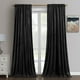 thumbnail image 2 of Cortinas opacas HOMEIDEAS, terciopelo negro, 132 x 213 cm, 2 paneles, 2 of 8