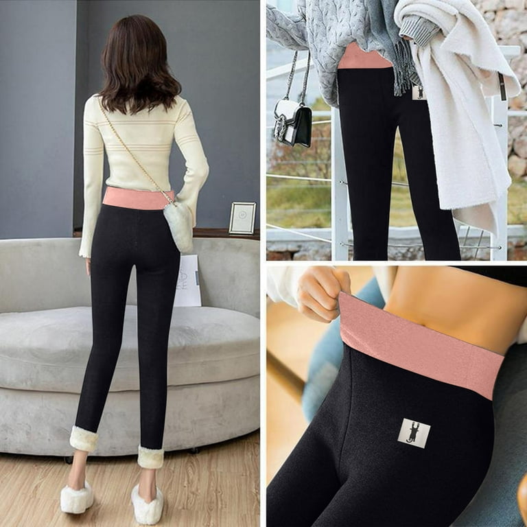 Thermal Leggings Women High Waisted Tummy Control Slimming Long