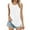 White, variant on Women's Sleeveless Chiffon Tank Top Crew Neck Front Pleated Keyhole Back Blouse Tunic Top Summer Casual Dressy Chiffon Blouses S-2XL
