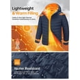 thumbnail image 3 of GEO-THERM Mens Lightweight Puffer Jacket with Hood Warm Quilted Winter Jacket Casual Thermal Insulated Coat for Ski Travel, 3 of 7