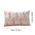thumbnail image 2 of Easter Pillow Covers 20x12, Pink and White Bunny Pillow Covers Easter 3D Printed Pillow Covers, Soft Easter Cushion Covers Spring Pillow Covers for Home Sofa Bed Couch, Easter Spring Holiday Decor, 2 of 6