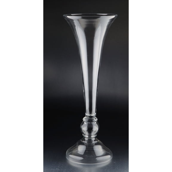 CC Home Furnishings 28.5" Clear Solid Classic Style Glass Vase
