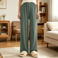 thumbnail image 5 of Lmnyox Wide Leg Pants for Toddler Kids Casual Loose Pull On Pants Plain Athletic Trousers with Pockets, 5 of 7