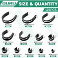 thumbnail image 2 of Abrazadera de cable OURU 125PCS de acero inoxidable revestida de caucho, 2 of 7
