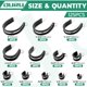 thumbnail image 2 of Abrazadera de cable OURU 125PCS de acero inoxidable revestida de caucho, 2 of 7